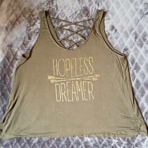 TORRID Hopeless Dreamer Strap Back Tank Top